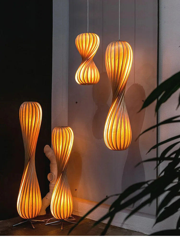 Living Room Floor Lamp Wooden Style Bedroom Headboard Decoration Atmospheric Table Lamp Nordic Art And Creativity Lamp Japanese