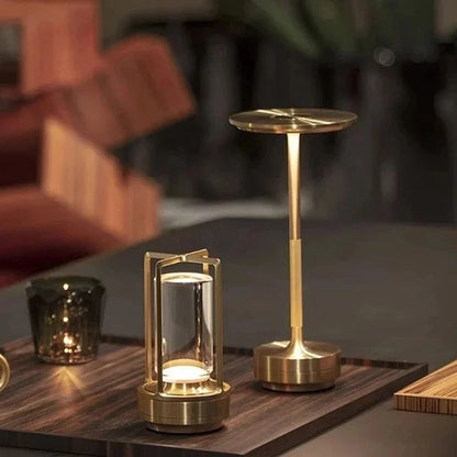USB Rechargeable Aluminum Bar Table Lamp – Dimmable Touch Lamp