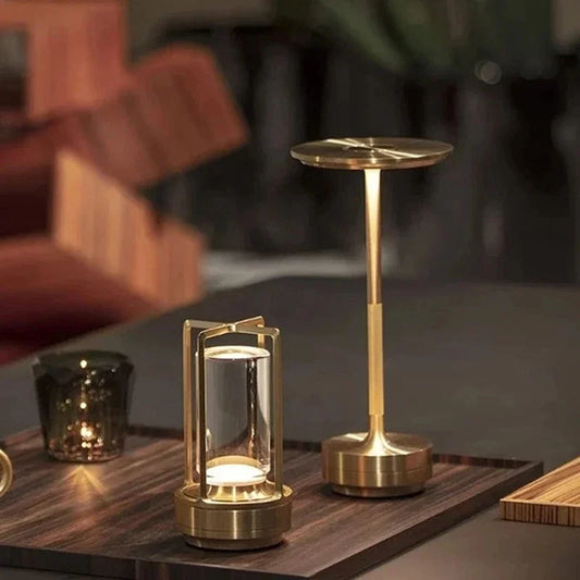 USB Rechargeable Aluminum Bar Table Lamp – Dimmable Touch Lamp