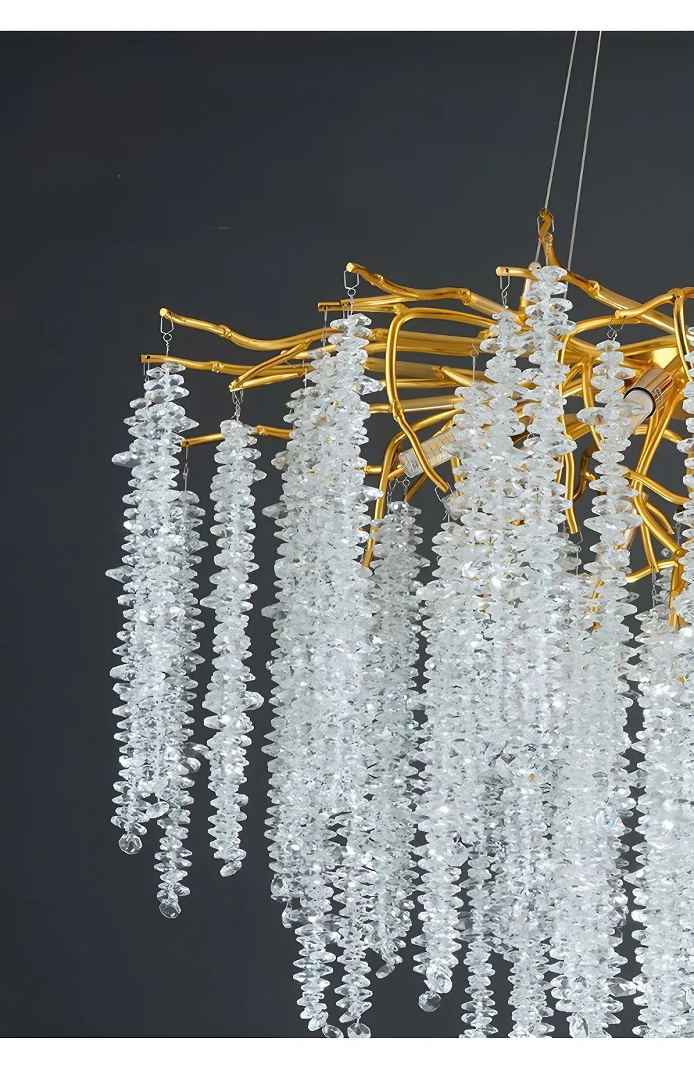Gold Crystal Ring Chandelier