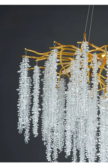 Gold Crystal Ring Chandelier