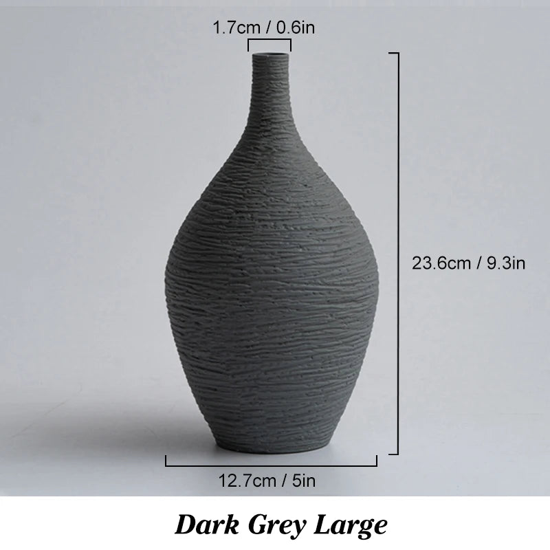 Nordic Slim Neck Ceramic Vase