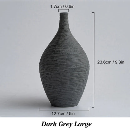 Nordic Slim Neck Ceramic Vase