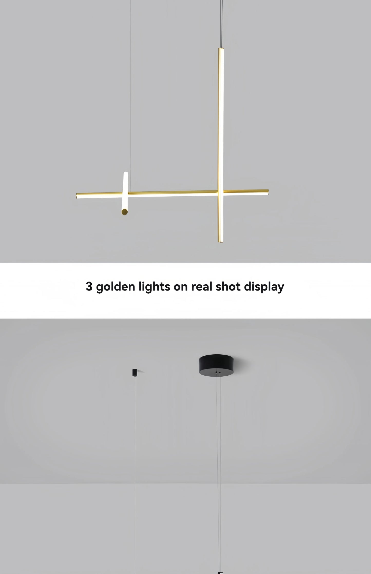Italian Designer Tube Chandelier – Post-Modern LED Gold & Chrome Pendant Light