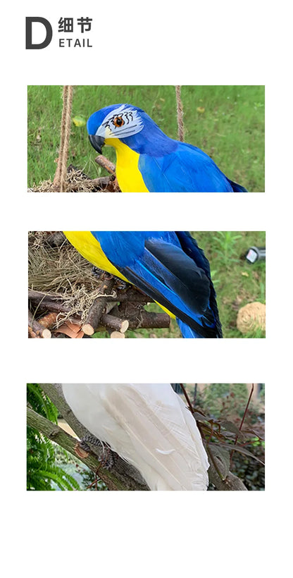 25/35cm Simulation Parrot Garden Decoration Creative Lawn Figurine Ornament Animal Bird Outdoor Garden Party Prop Decoration
