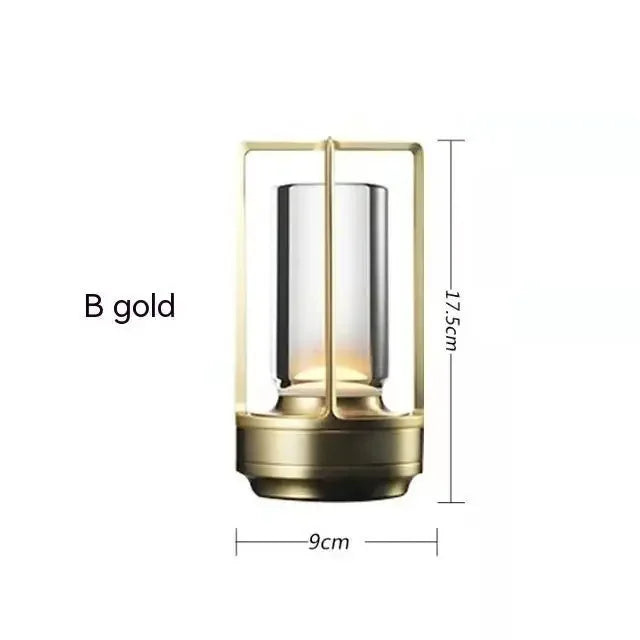 USB Rechargeable Aluminum Bar Table Lamp – Dimmable Touch Lamp