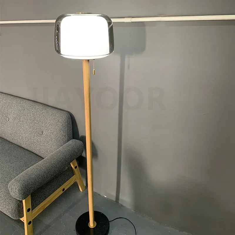 Modern Creative Glass Floor Lamp Simple Sofa Side Decorative Lighting Living Room Bedroom Bedside Lamp LED Reading Desk Light