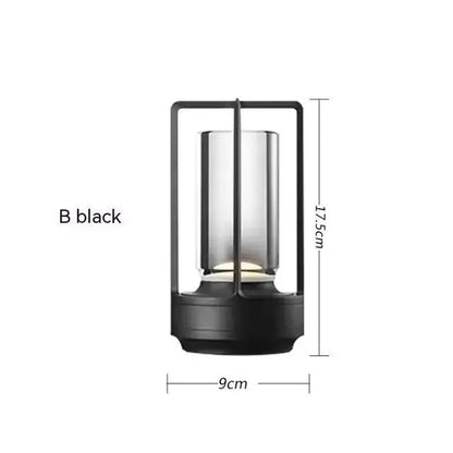 USB Rechargeable Aluminum Bar Table Lamp – Dimmable Touch Lamp