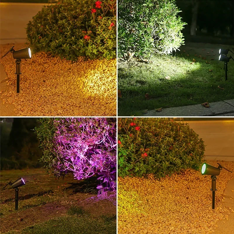 Solar In-Ground LED Spotlights (1–4 Pack) – IP65 Adjustable Landscape Lights