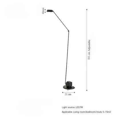 Modern Italian Design Floor Lamp Simple Retro Style Living Room Study Adjustable Swing Arm Reading Table Lamp Home Decor LED