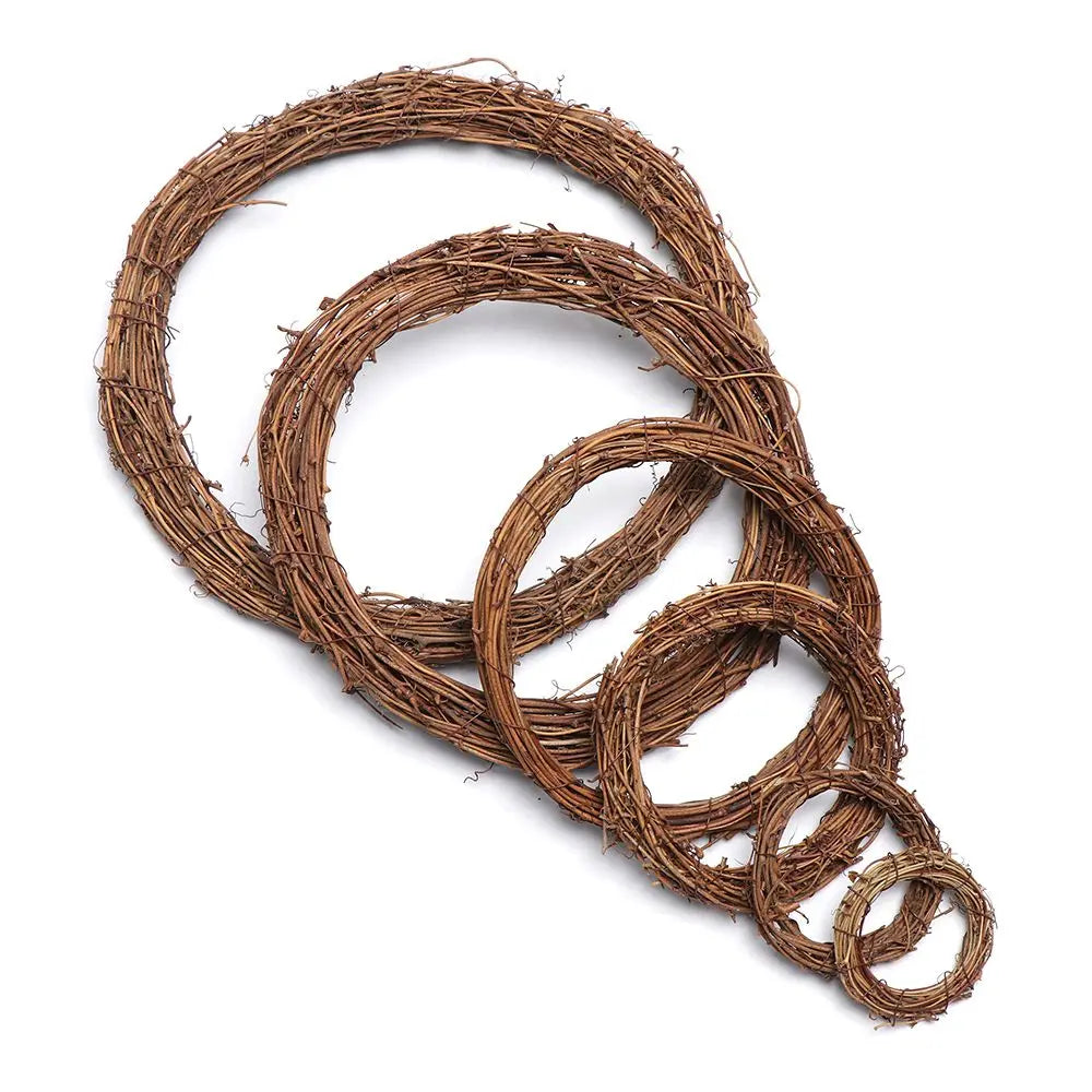 8-30CM Christmas Artificial Wreath Wicker Vine Ring Festival Rattan Garland Xmas Party  Decoration Garlands
