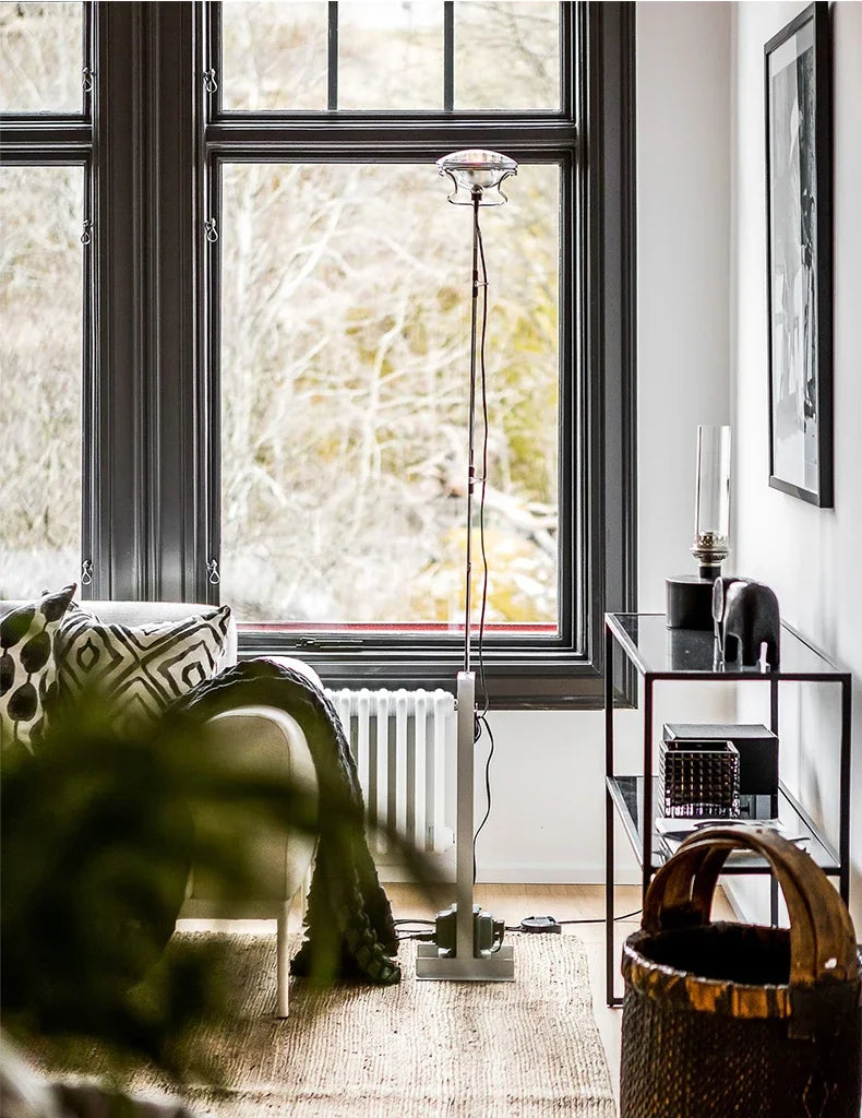 Nordic Iron Chromium Floor Lamp for Living Room Bedroom Bedside Sofa Side Standing Lamp Lighting Fixture