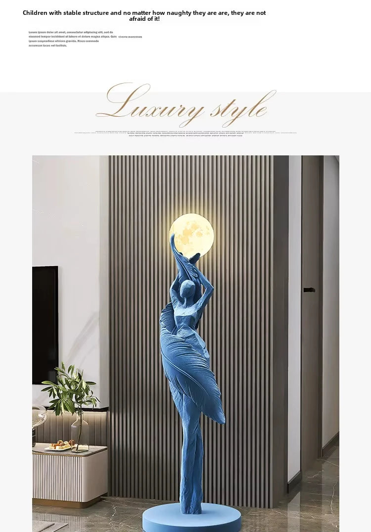 Modern Art Floor Lamp Home decoration Lights Living Room Bedroom Humanoid Atmosphere Lamps Couch High-End Sculpture LED Lighting