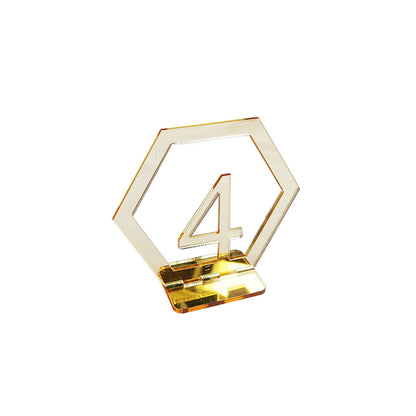 Acrylic Decorative Rose Gold Table Number Holders
