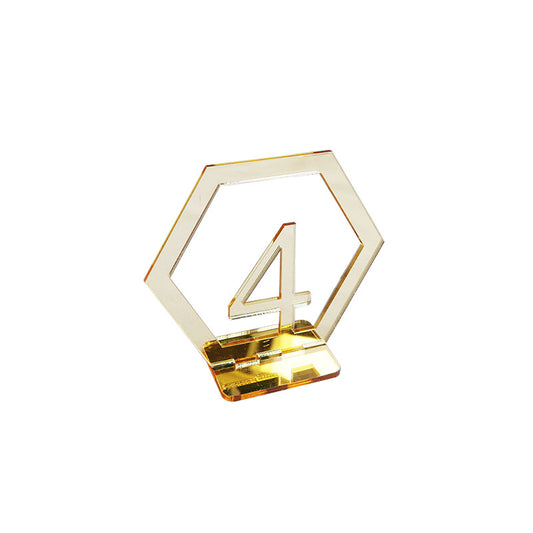 Acrylic Decorative Rose Gold Table Number Holders