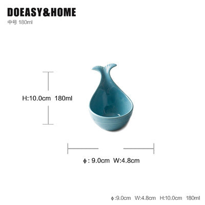 Jingdezhen Ceramic Irregular Bowl Set with Handles