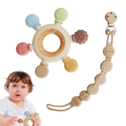 TinyToes : Baby Teething Toys for Baby Toys 0-6 Months Bpa Free + Links Antidropping | Newborn Toys | | Baby Toys 6-12 Months | Teething Relief | Teethers for Babies 3-6 Months | Baby Necessities