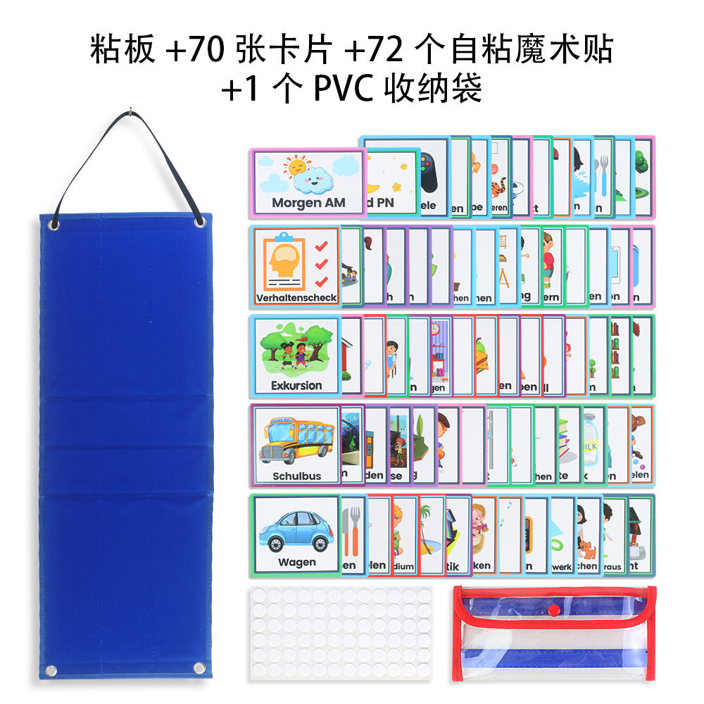 Tablero de Calendario Visual de Tareas Diarias para Niños