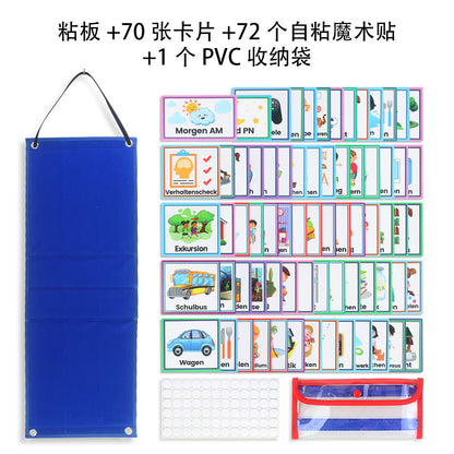 Tablero de Calendario Visual de Tareas Diarias para Niños