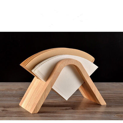 V-shaped Wooden Coffee Filter Stand for V60