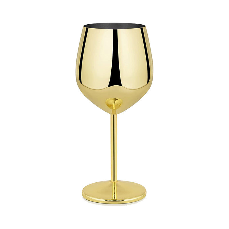 European 304 Single Layer Stainless Steel Wine Glass