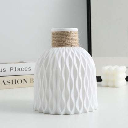 Nordic Style Durable Plastic Flower Vase for Home Decor
