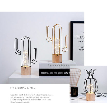 Pineapple and Cactus Decorative Night Lights