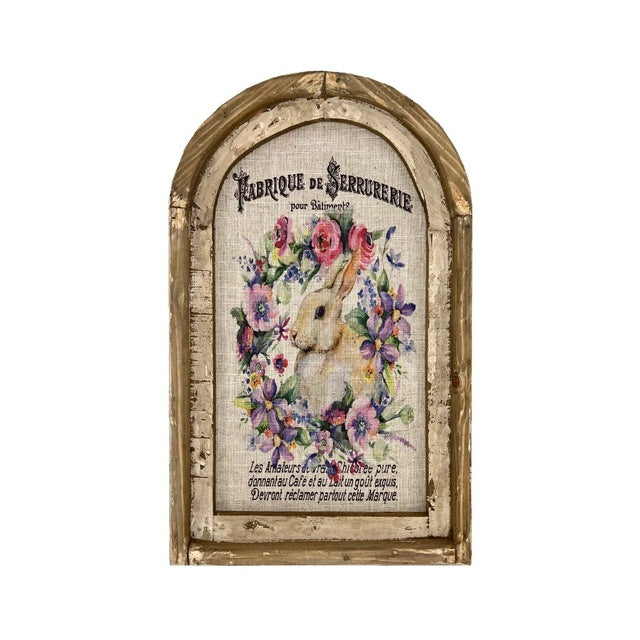Easter Bunny Wall Art for Rustic Farmhouse Decor