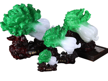 New Chinese Style Decorative Jade Cabbage Figurine