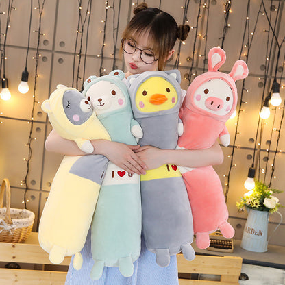 Lindas almohadas de peluche de animales de dibujos animados - Cerdo y pato suaves