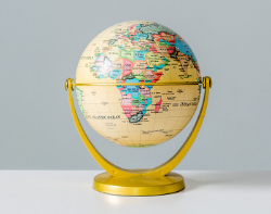 Nordic Style Studio Bookshelf with Globe Decor Piece