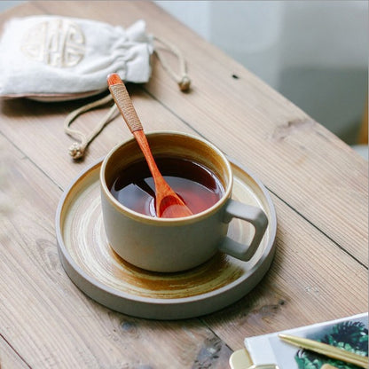 Vintage Ceramic Mug - Rustic Coffee and Tea Cup