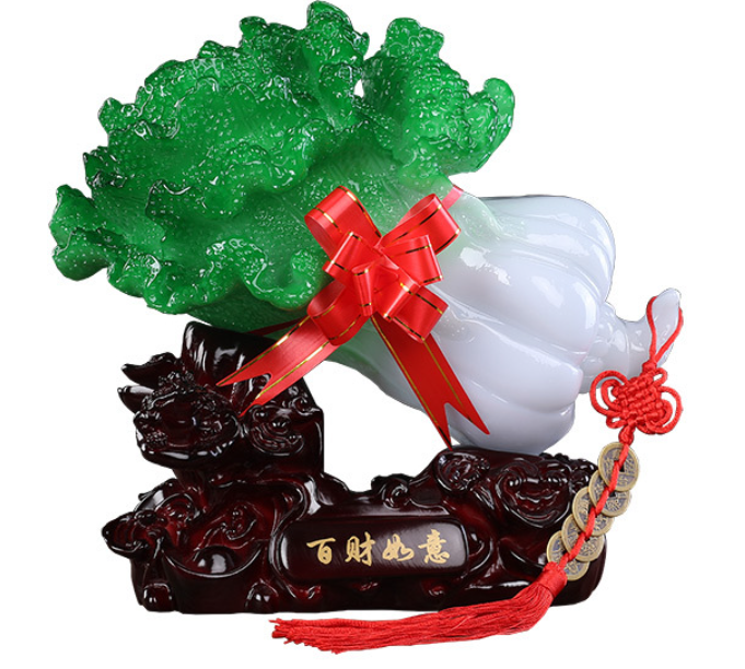 New Chinese Style Decorative Jade Cabbage Figurine