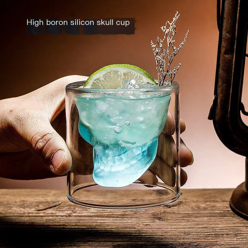 Creative Double-Layer Skull Cup for Cocktails (High Borosilicate)