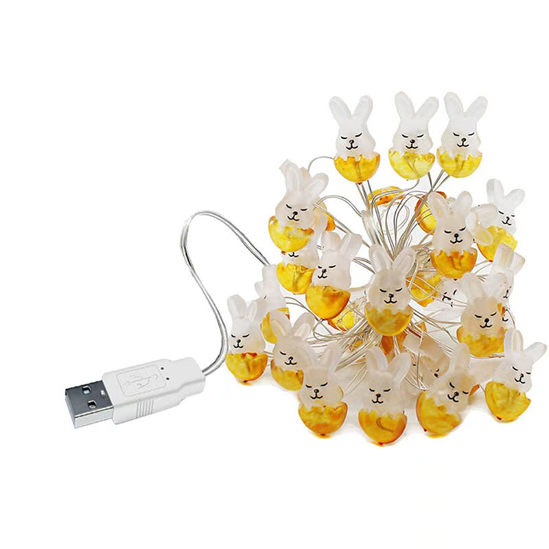 Carrot Rabbit Shaped Decorative Festival Lamp String