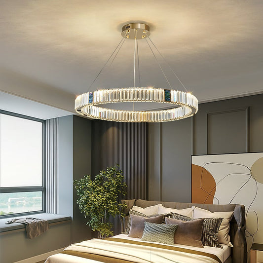 Luxury Crystal Ring Chandelier – Modern Statement Lighting