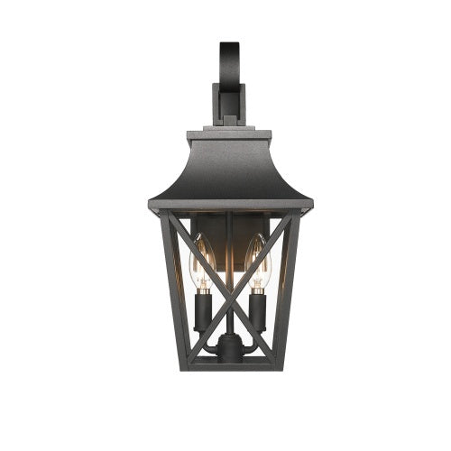 Farmhouse Outdoor Wall Light – Industrial Glass Exterior Sconce, Waterproof