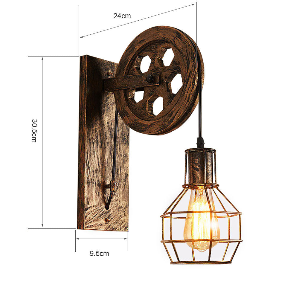 Vintage LED Wall Lamp with Creative Roller Design