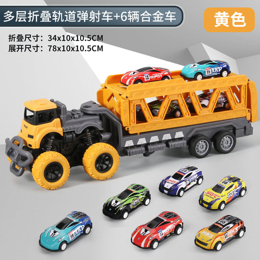 Large Transforming Truck with Storage for Boys' Toys