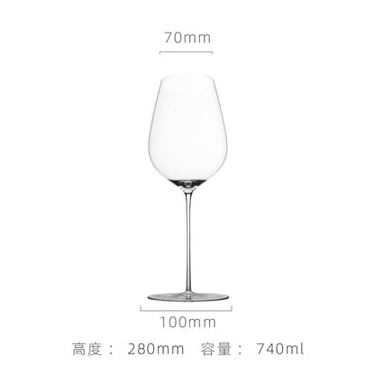 Slim Crystal Glass Wine Goblet for Hotels and Events