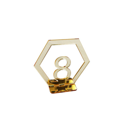 Acrylic Decorative Rose Gold Table Number Holders