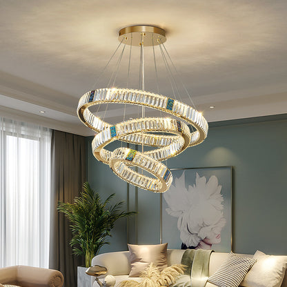 Luxury Crystal Ring Chandelier – Modern Statement Lighting