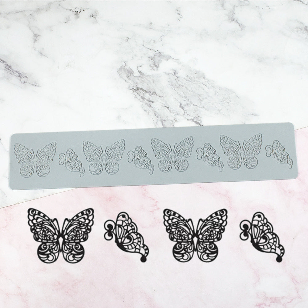 8-Pattern Butterfly Lace Mold for Cake Decoration