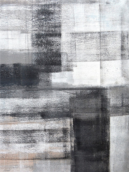 Modern Minimalist Gray Abstract Wall Art Set (3 Pieces)
