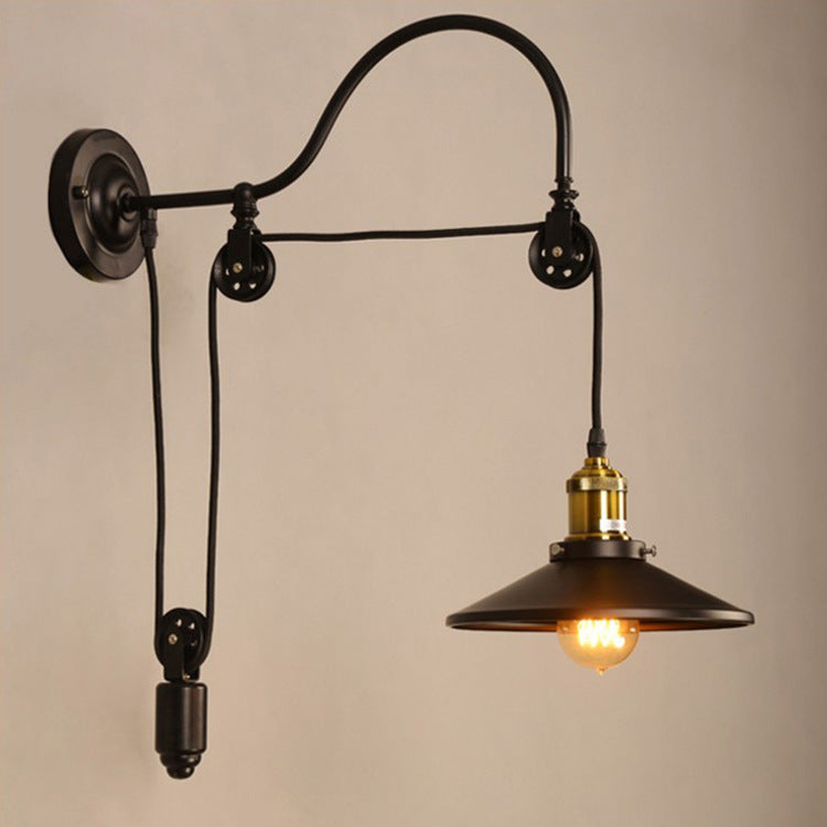 Vintage Industrial Wall Lamp for Bar and Café