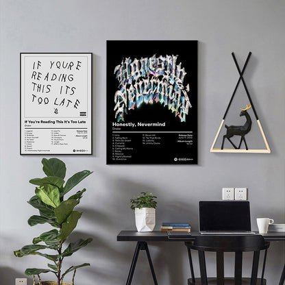 Vinyl Record Band Album Cover Canvas Wall Art