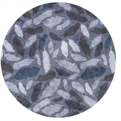 Nordic Style Round Living Room Carpet, Water-Resistant
