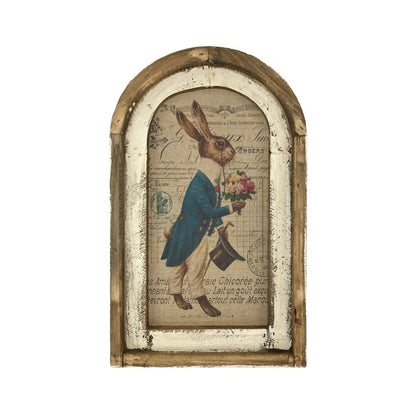 Easter Bunny Wall Art for Rustic Farmhouse Decor
