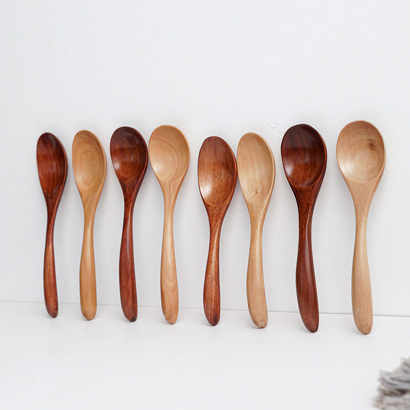 Japanese Wooden Mixing Spoon Set for Honey and Coffee