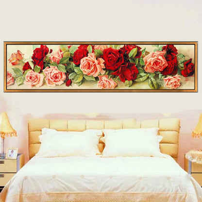 Rose Flower Diamond Painting, Cross Stitch Wall Art